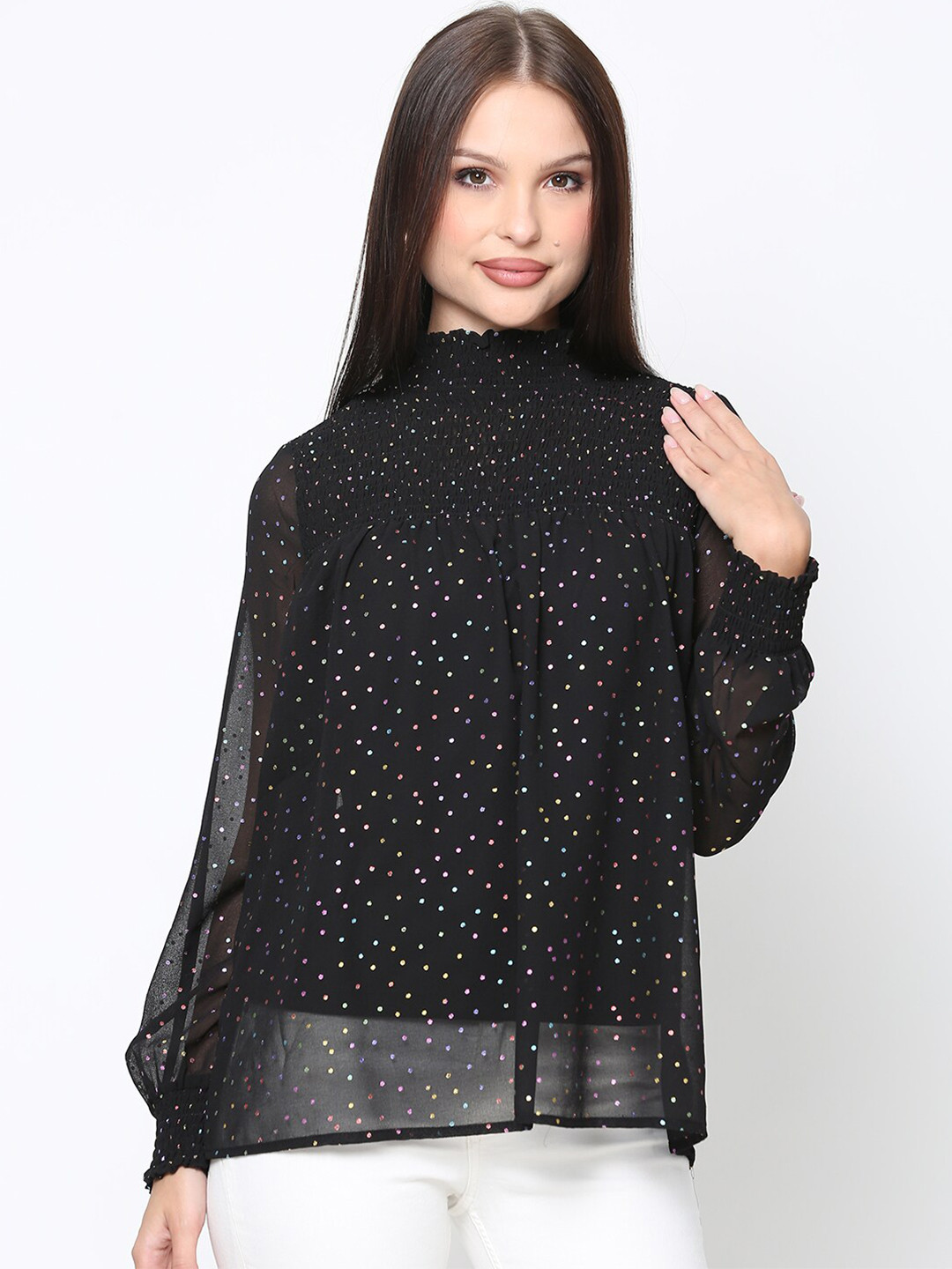 DRIRO Women Multicolor Lurex Top