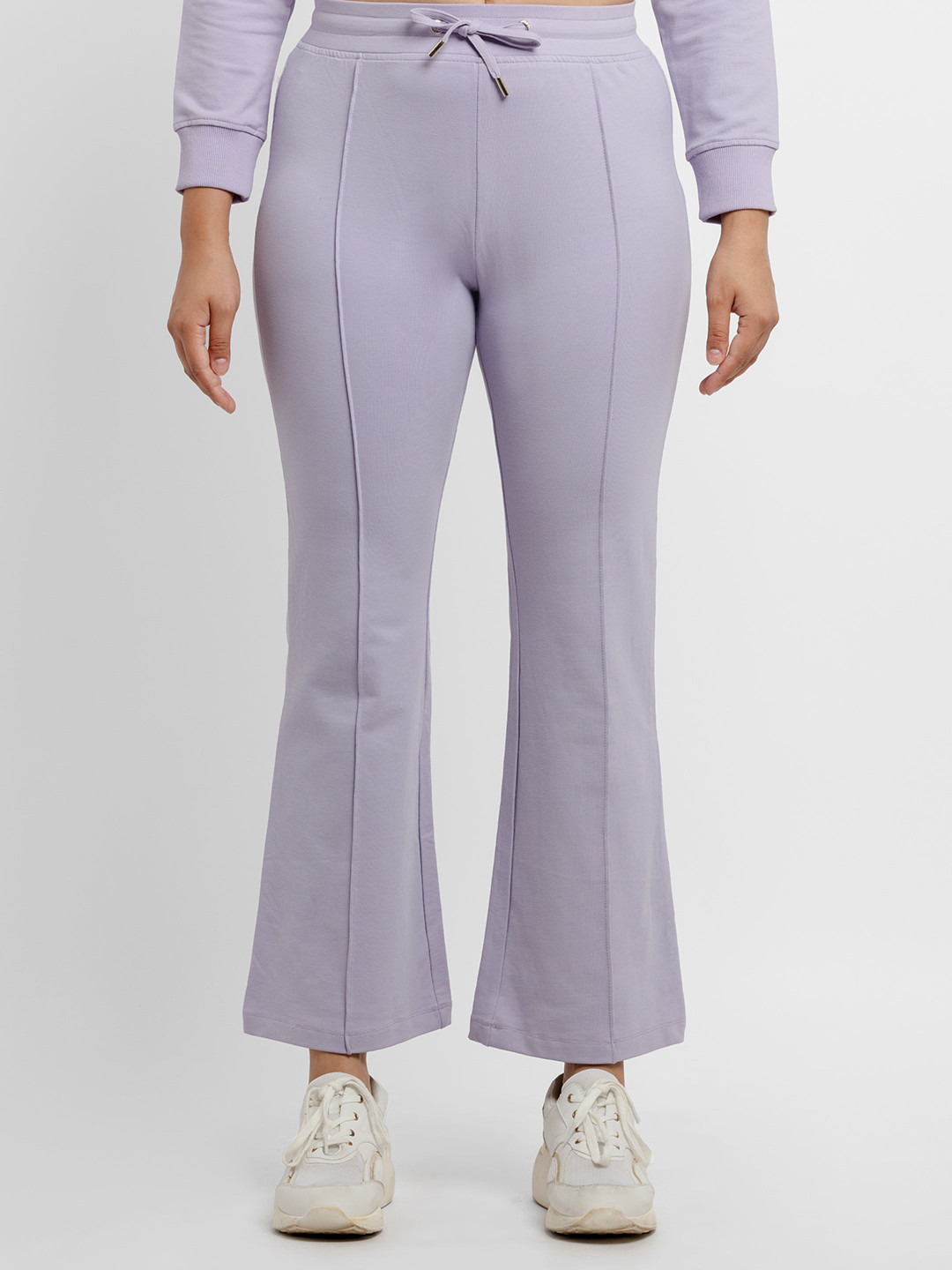 Status Quo Women Basic Bell Bottom Cotton Jeggings