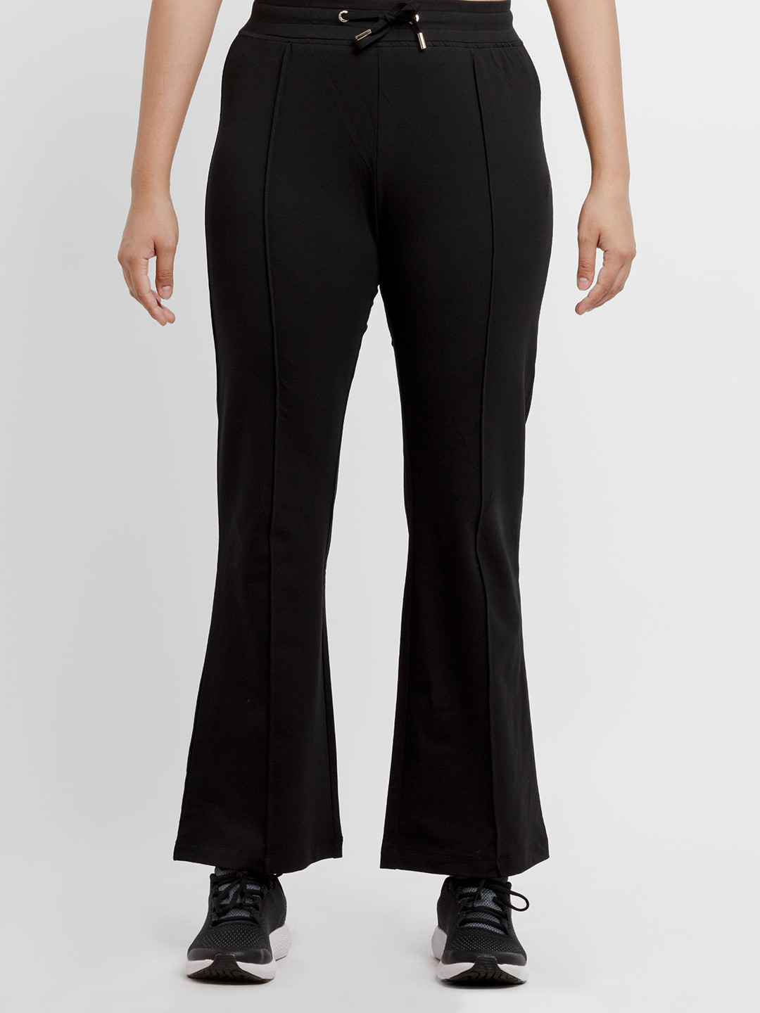 Status Quo Women Basic Bell Bottom Cotton Jeggings