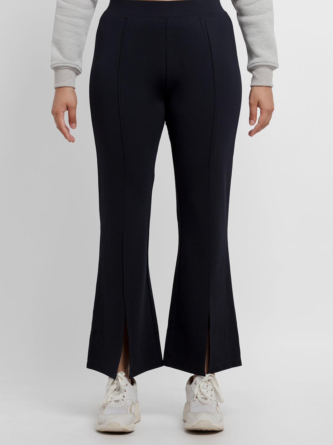 Status Quo Women Solid Boot Cut Jegging with Slit