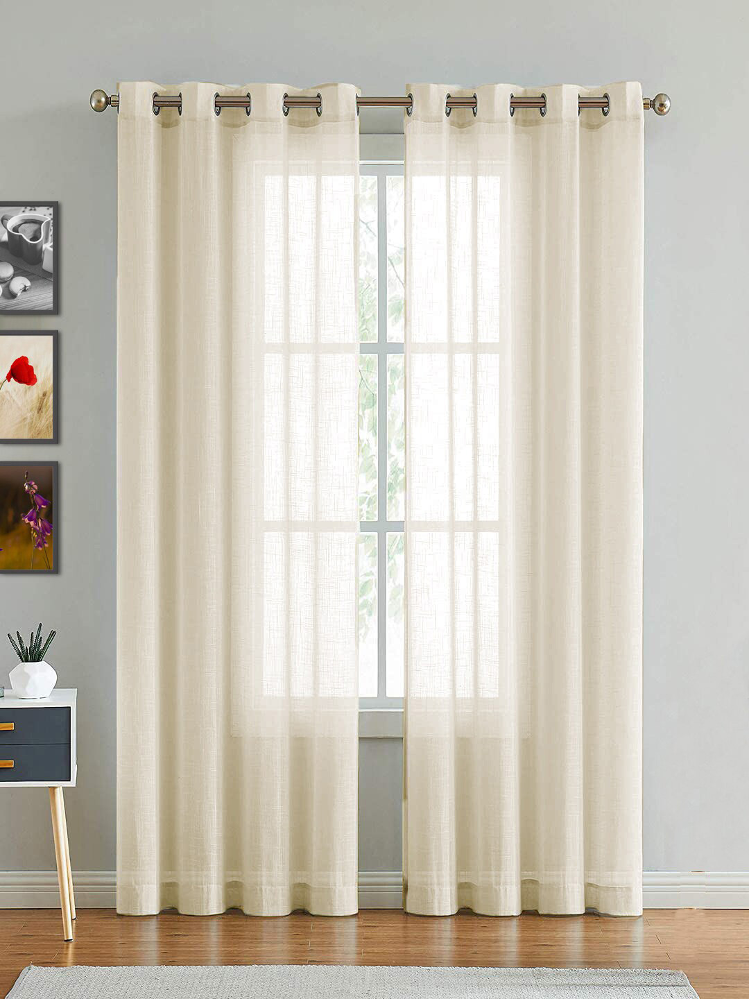 HOMEMONDE Sheer Cotton Door Curtain