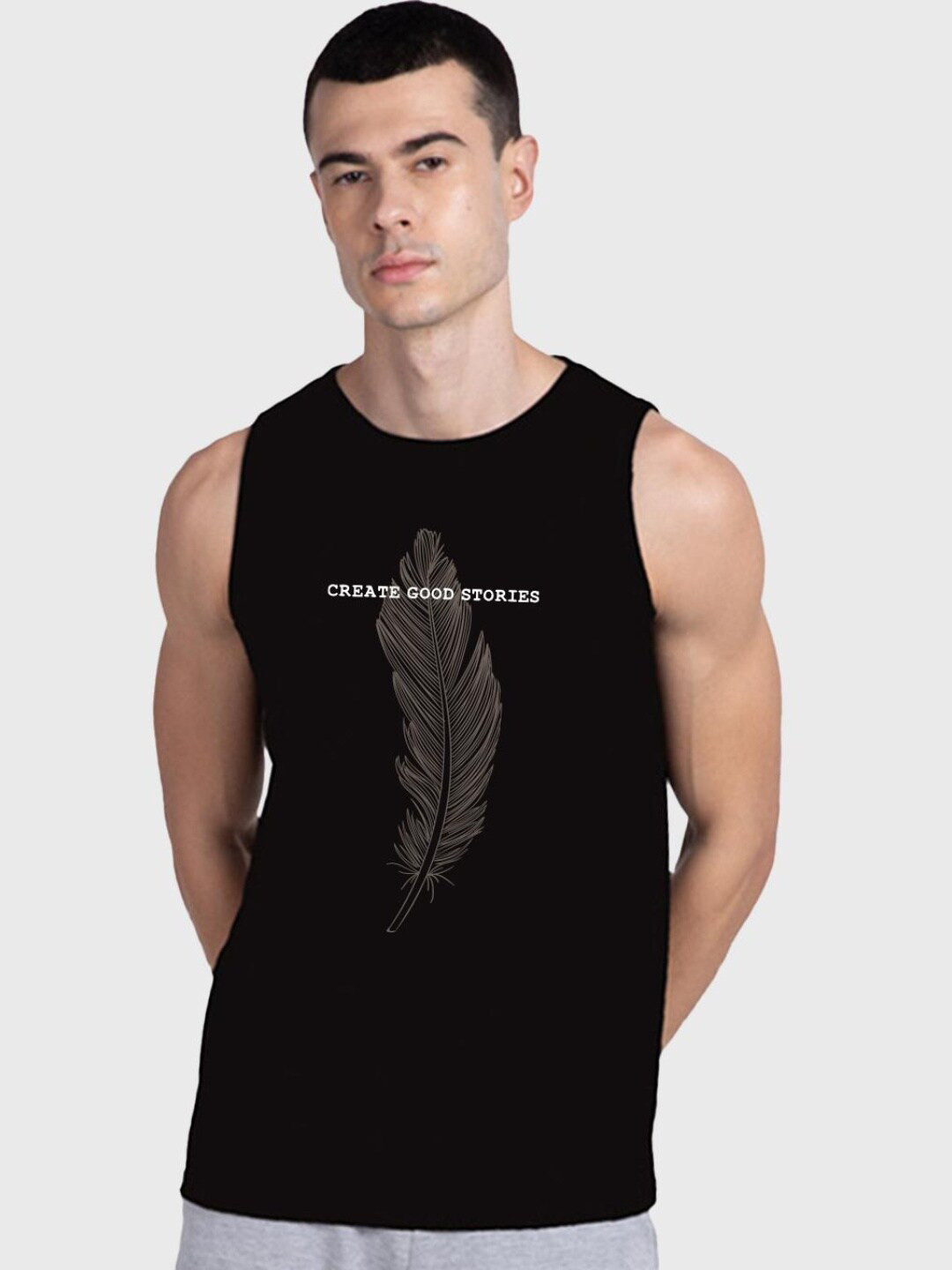 Bewakoof Men Printed Cotton Innerwear Basic Vests
