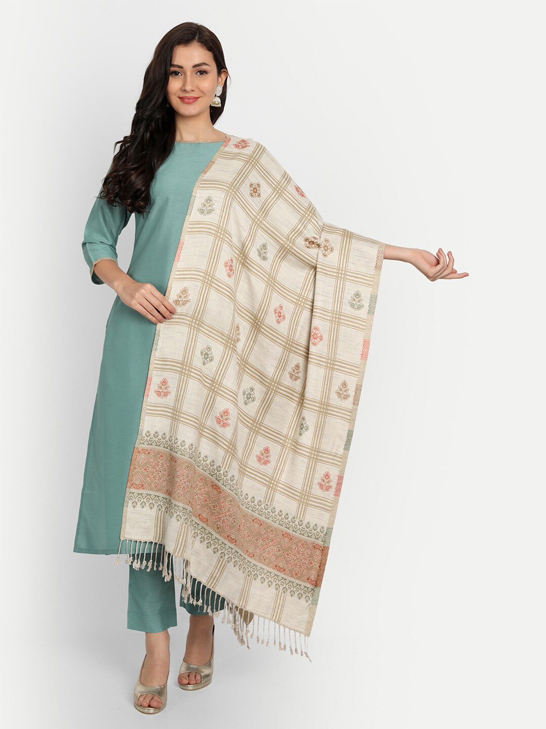 HK colours of fashion Women Woven Design Stole