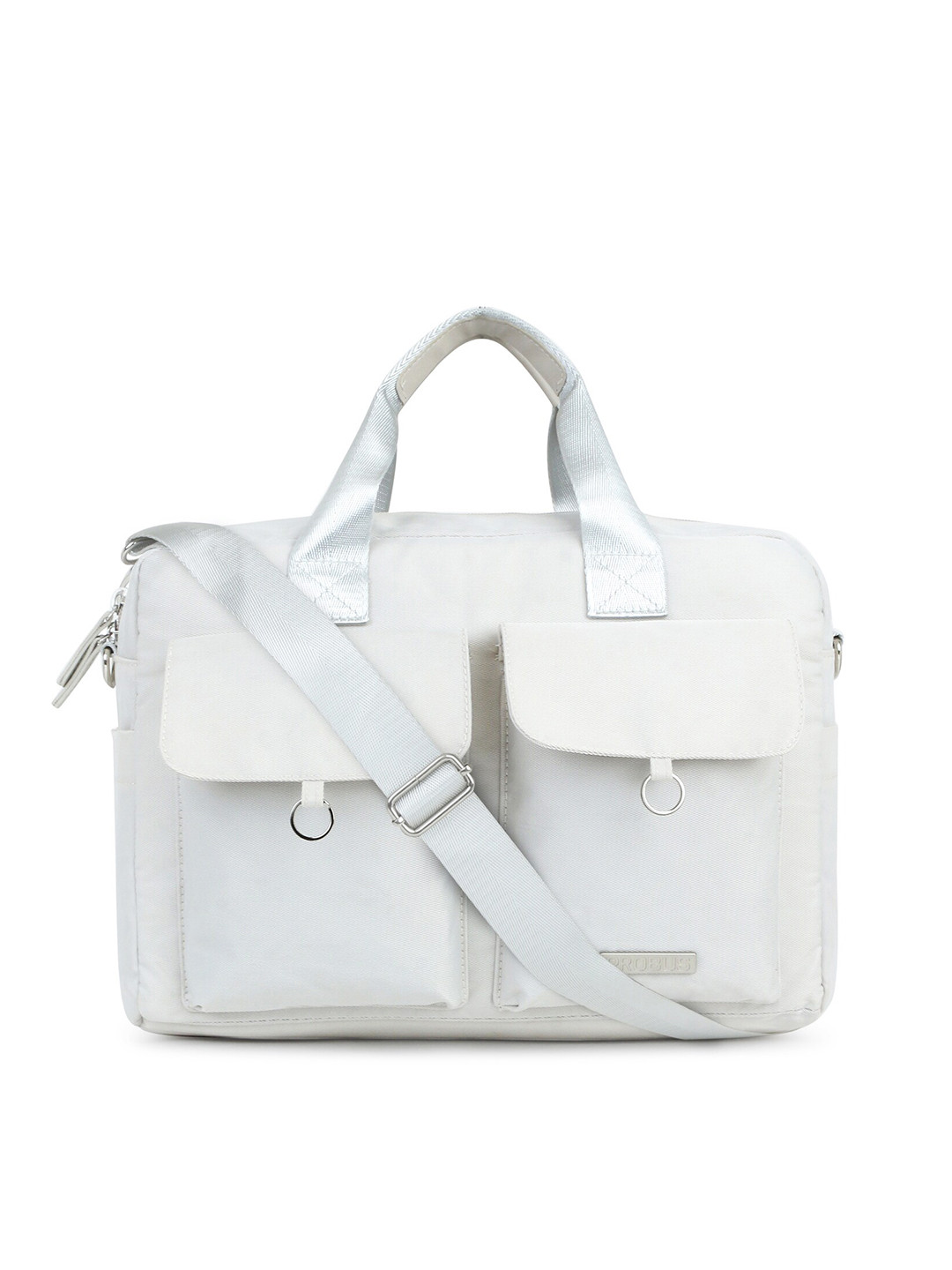PROBUS Unisex Silver-Toned Laptop Bag