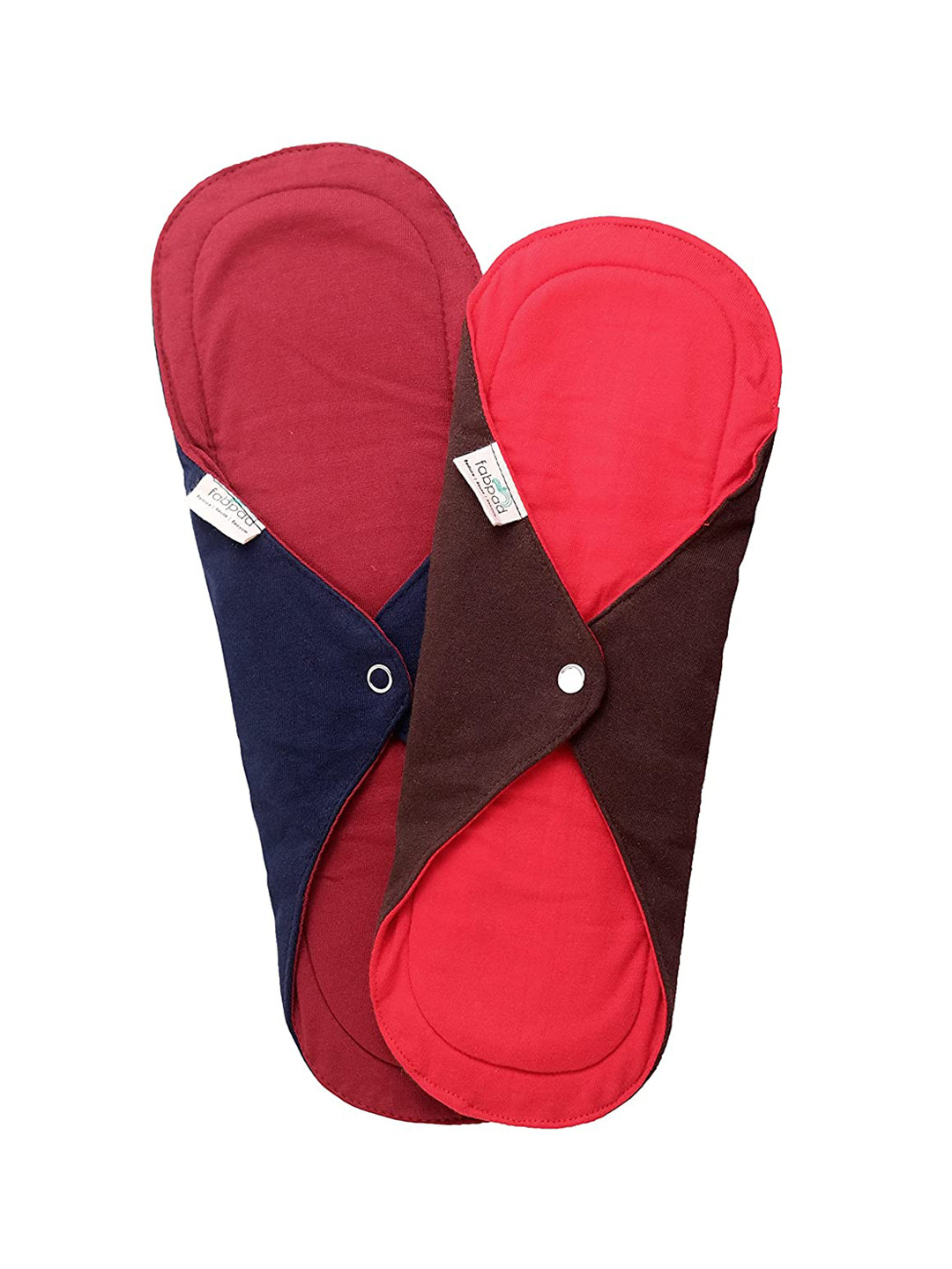 fabpad Set of 2 Assorted Reusable Washable Biodegradable Maxi & Regular Sanitary Napkins