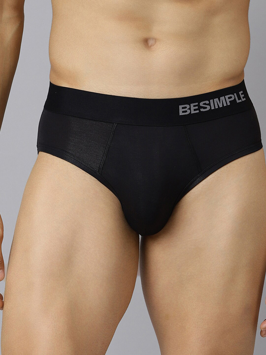 BESIMPLE Men Solid Basic Briefs