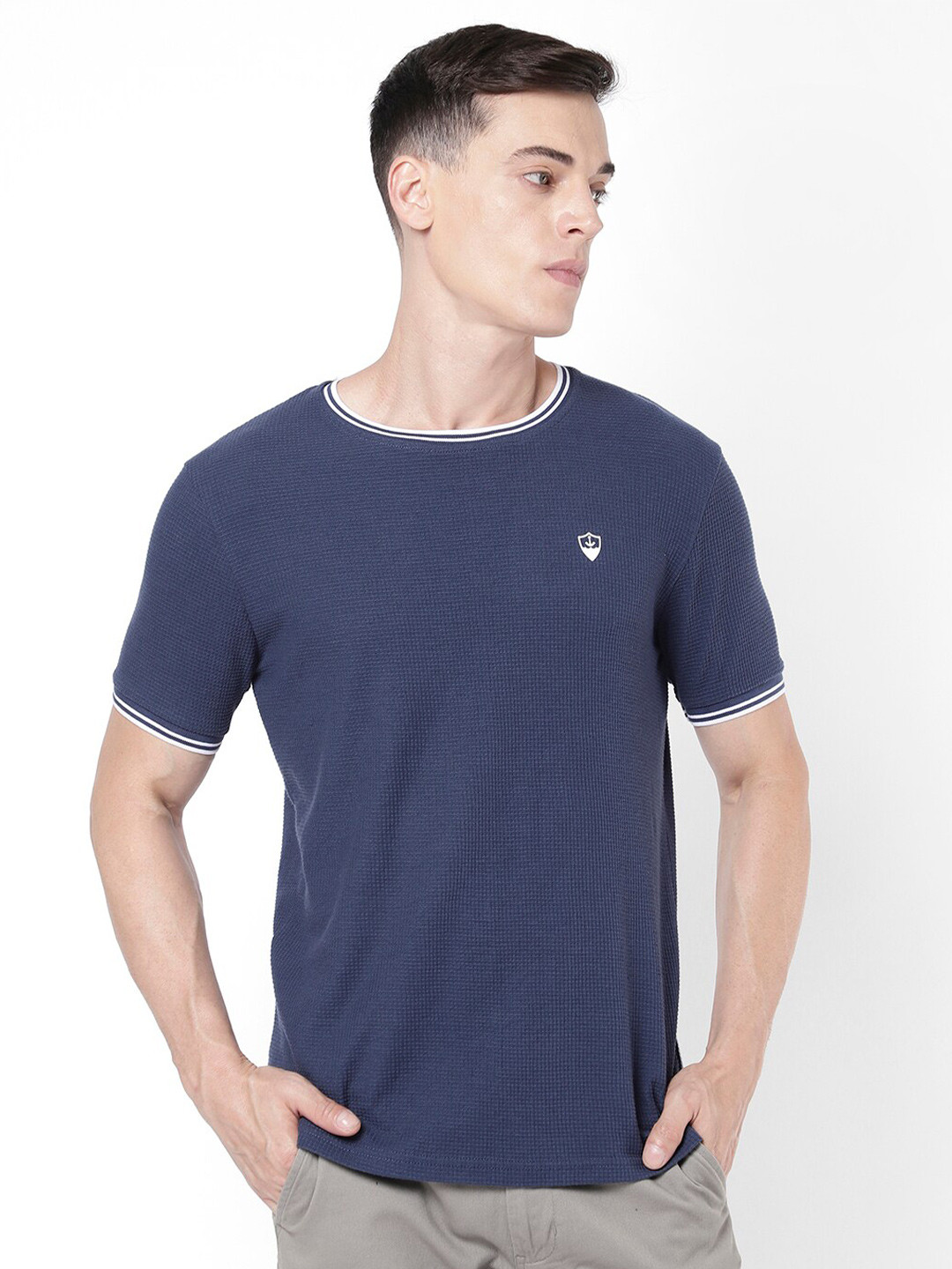 R&B Men Blue T-shirt