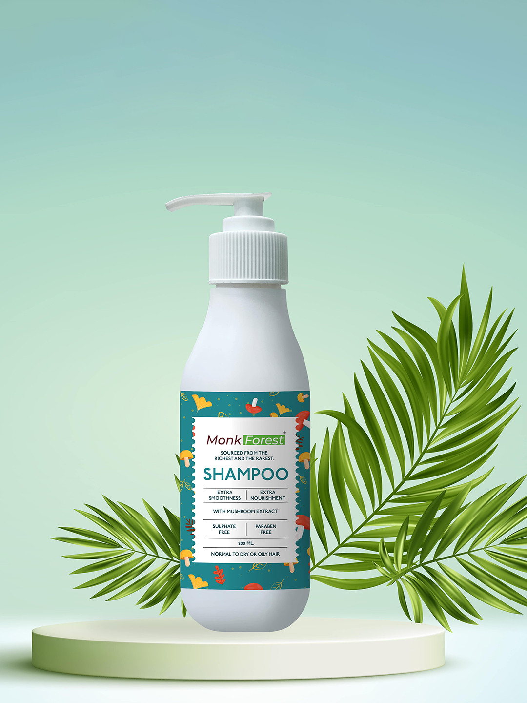 Monk Forest Mushroom Shampoo for Extra Smooth Hair - 200 ml