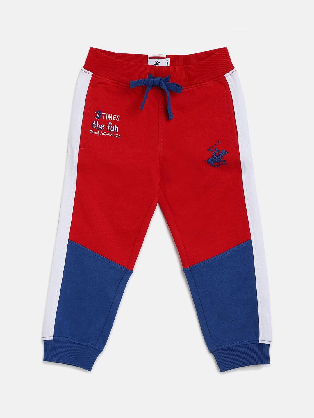 Beverly Hills Polo Club Boys Colour-Blocked Pure Cotton Joggers