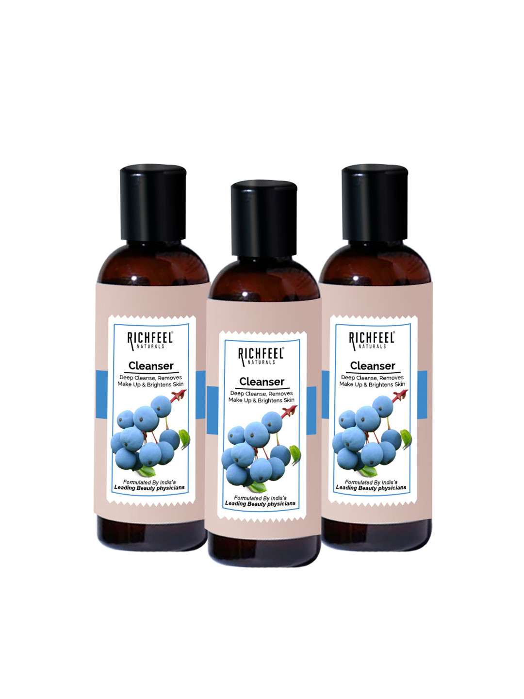 Richfeel Set of 3 Face Cleanser to Help Deep Cleanse - 100 ml Each