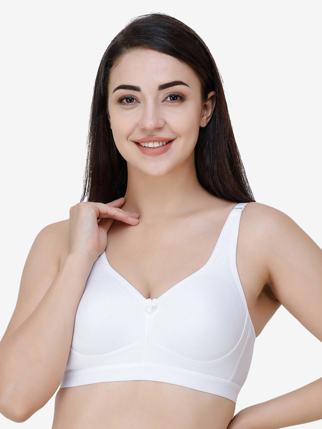 College Girl Non Padded Non-Wired Seamless T-shirt Bra CG-FullOn-White