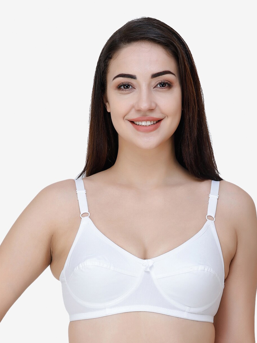 Buy Kalyani Pack of 3 Non Padded Cotton Minimizer Bra - White