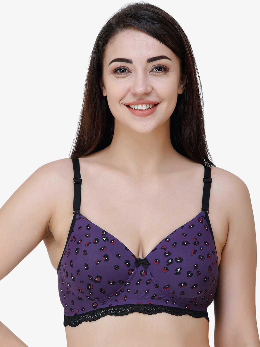College Girl Floral Cotton Heavily Padded T-shirt Bra