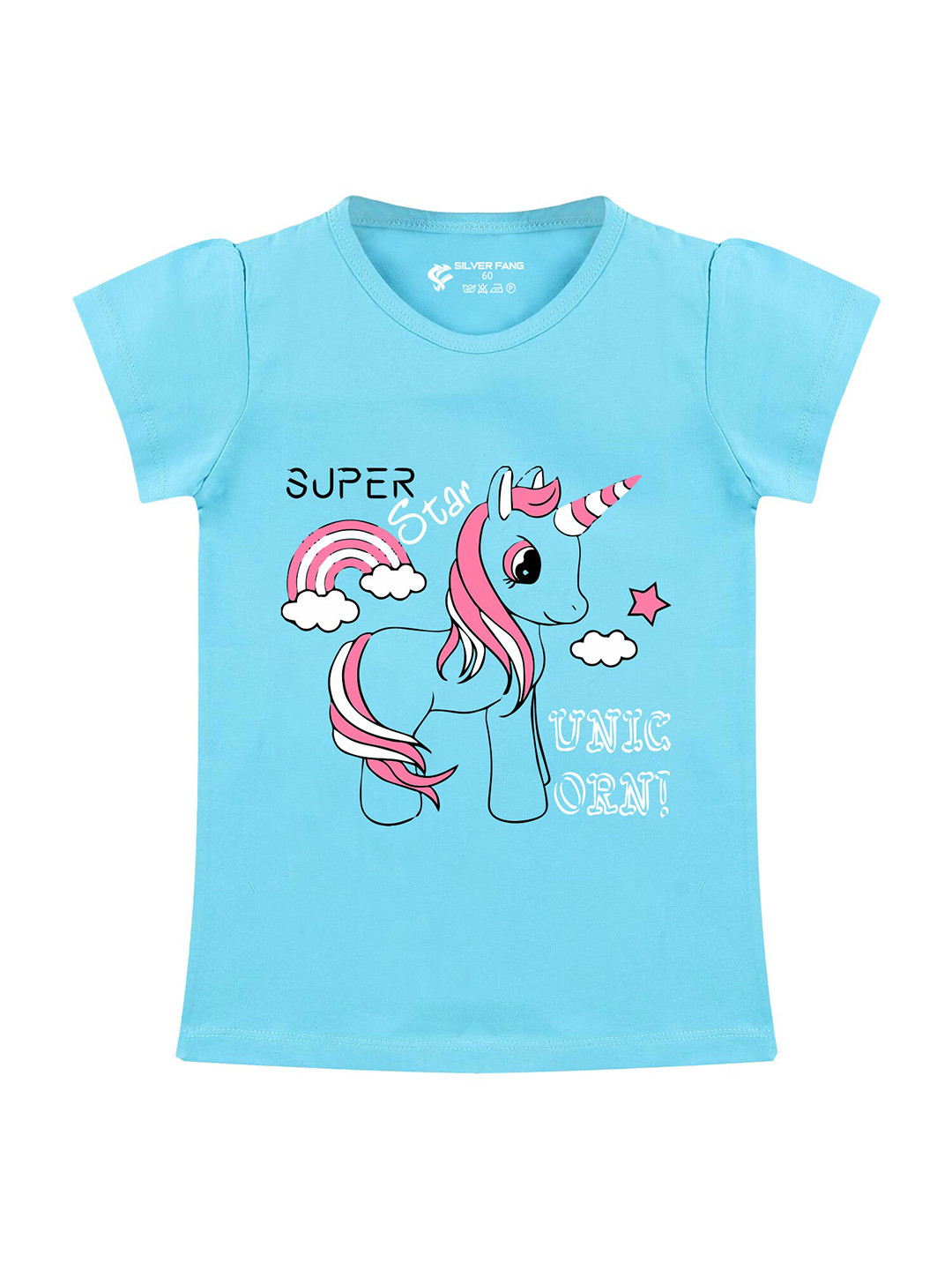 Silver Fang Girls Graphic Printed Cotton T-shirt