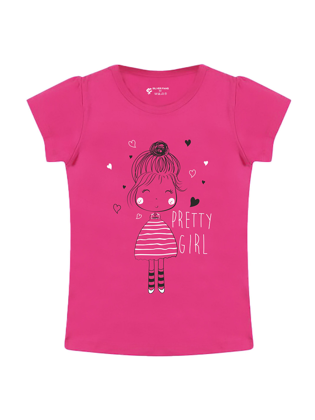 Silver Fang Girls Graphic Printed Cotton T-shirt