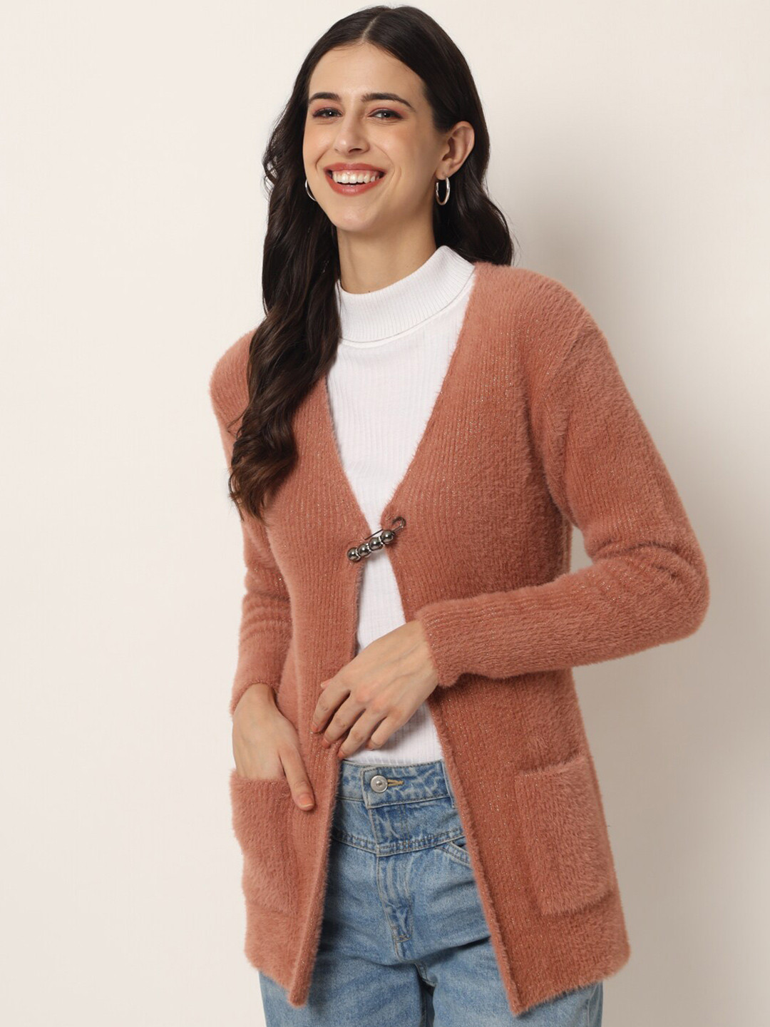 BROOWL Women Embellished Shrug