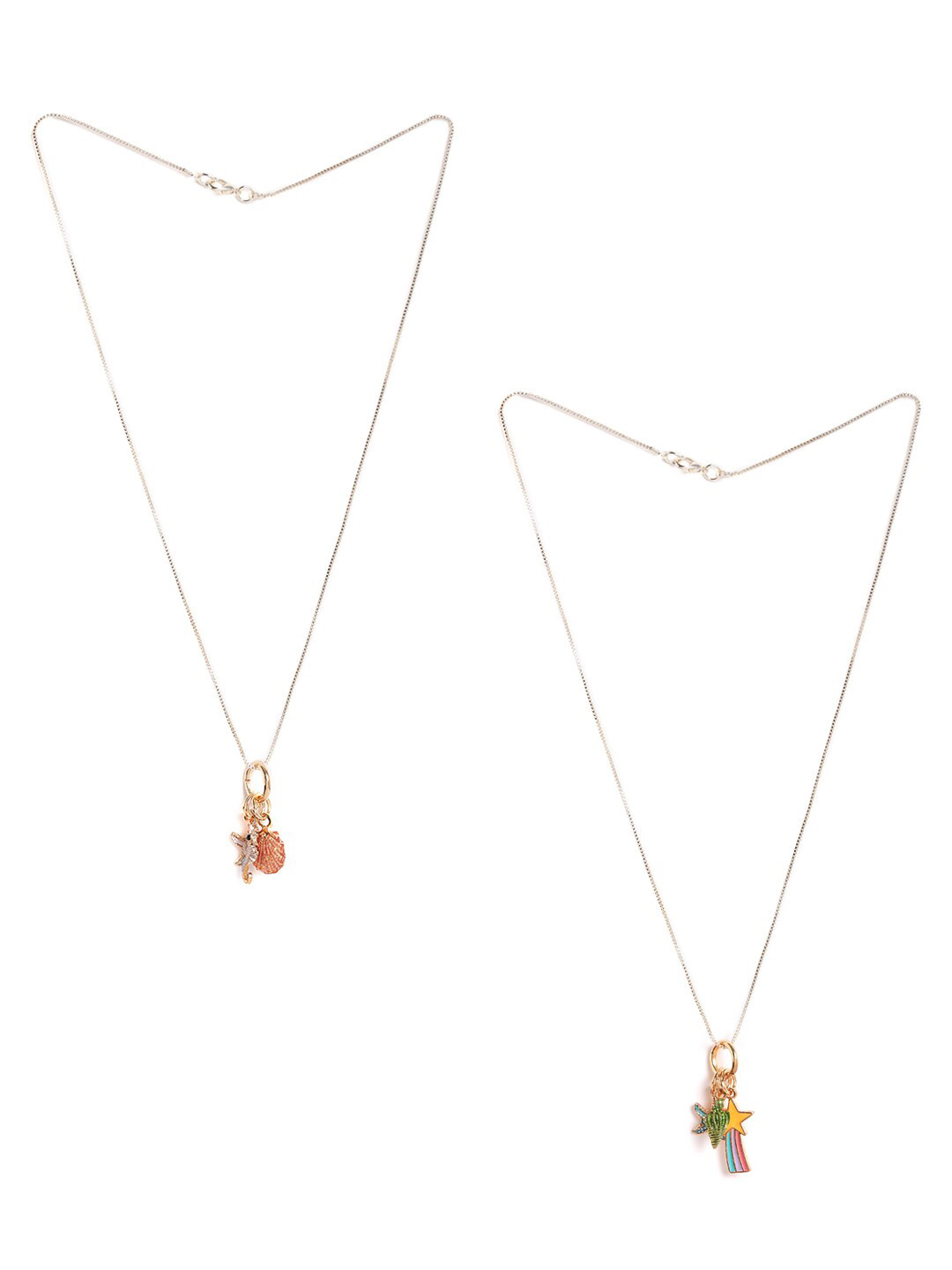 EL REGALO Pack Of 2 Gold-Plated Chain