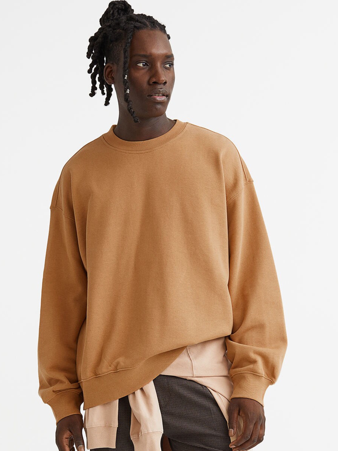 Oversized crew neck mens sale
