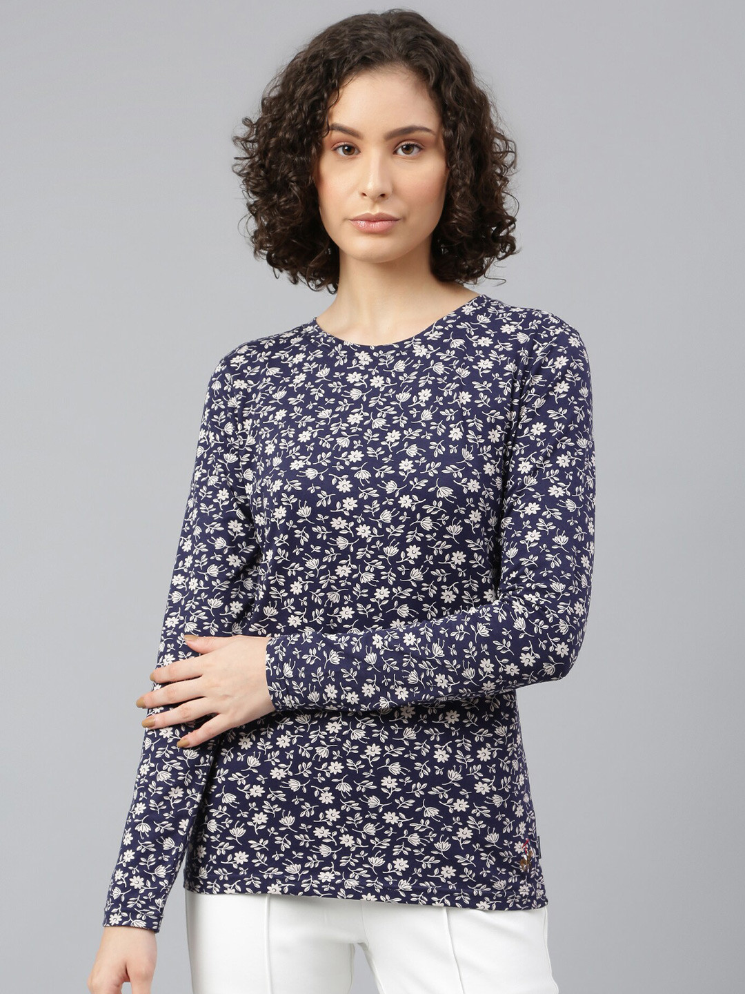 Beverly Hills Polo Club Women Floral Printed T-shirt