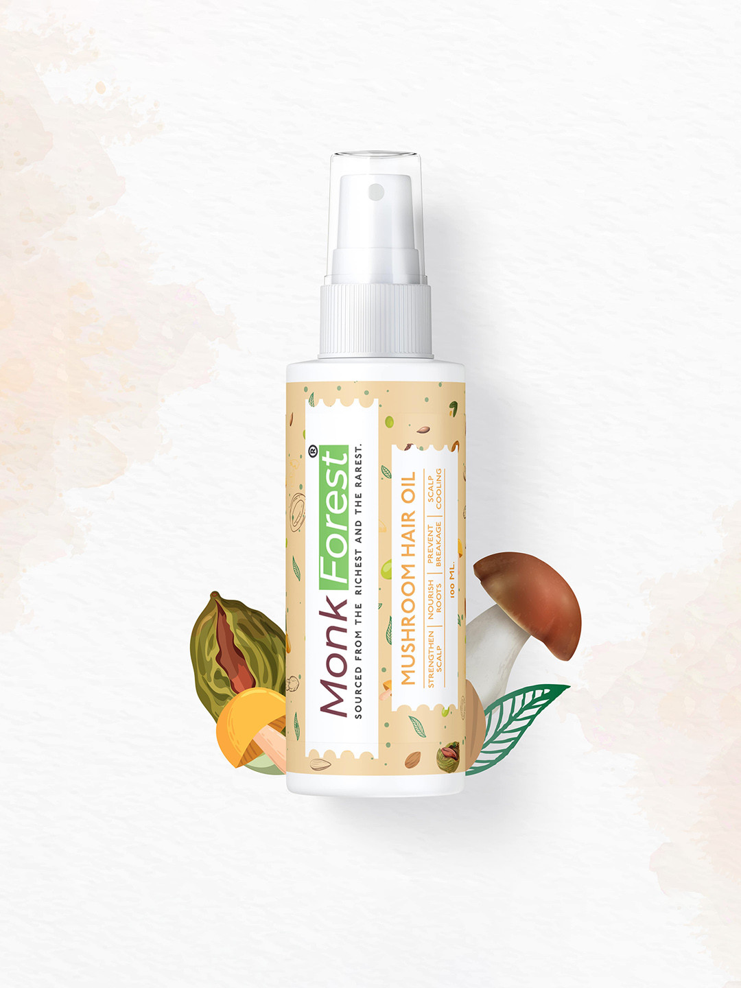 Monk Forest Mushroom Hair Oil to Nourish Hair Roots - 100 ml