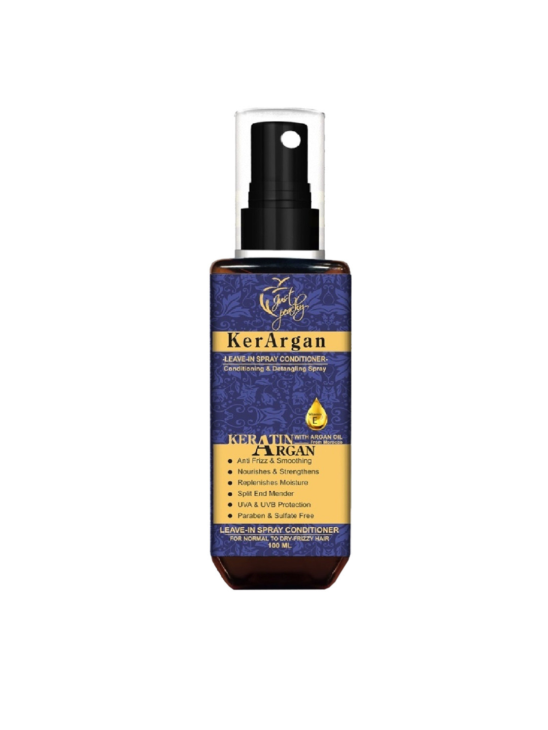 Just Peachy Ker Argan Conditioning & Detangling Leave-In Spray Conditioner 100 ml