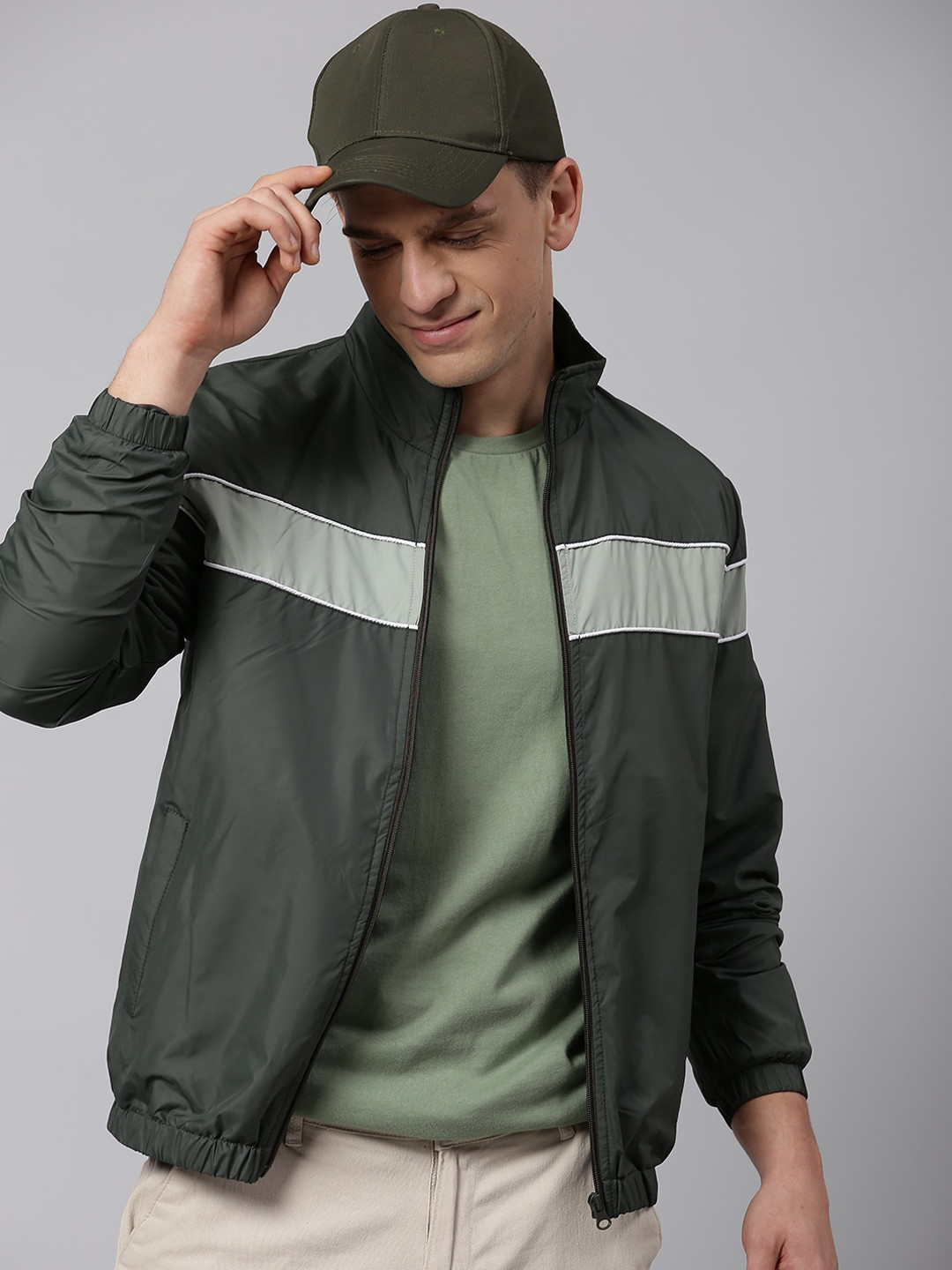 Dennis Lingo Men Striped Padded Jacket