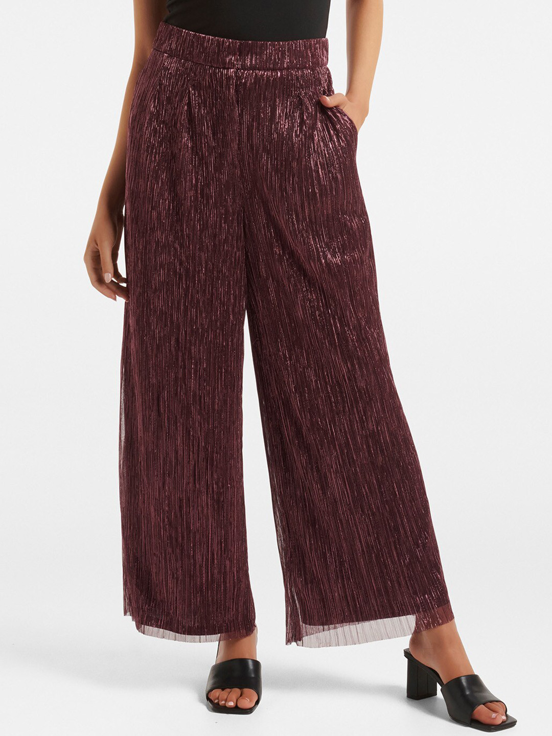 Forever New Women Striped High Rise Trouser