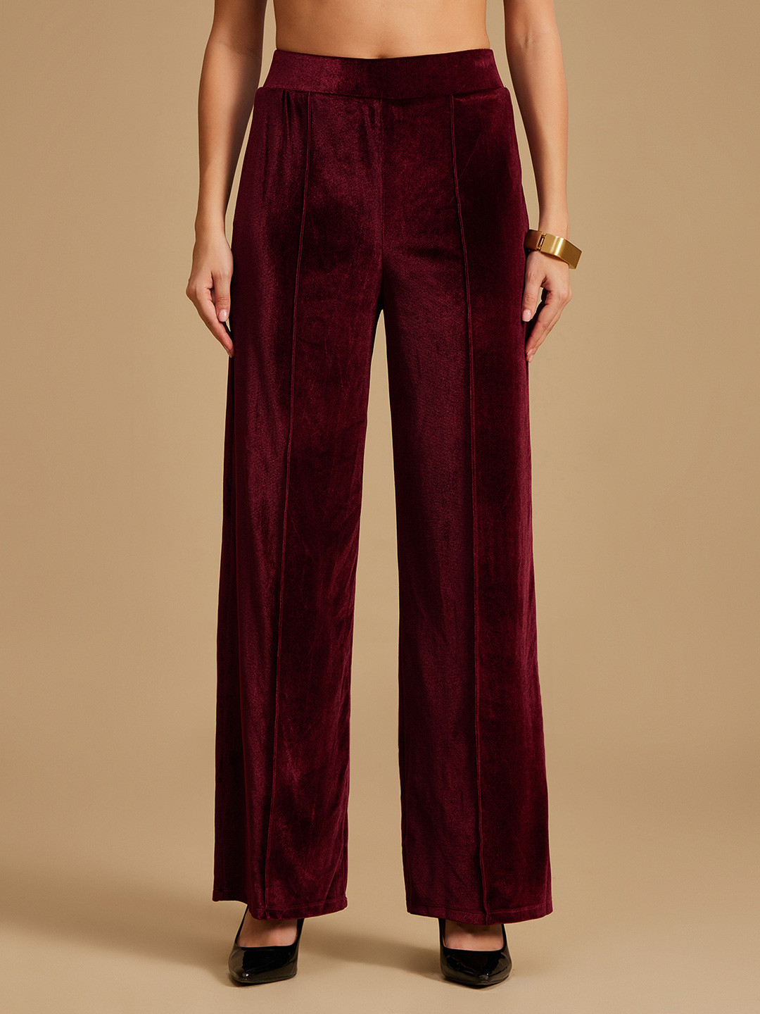 Kazo Women High Rise Pleated Trouser