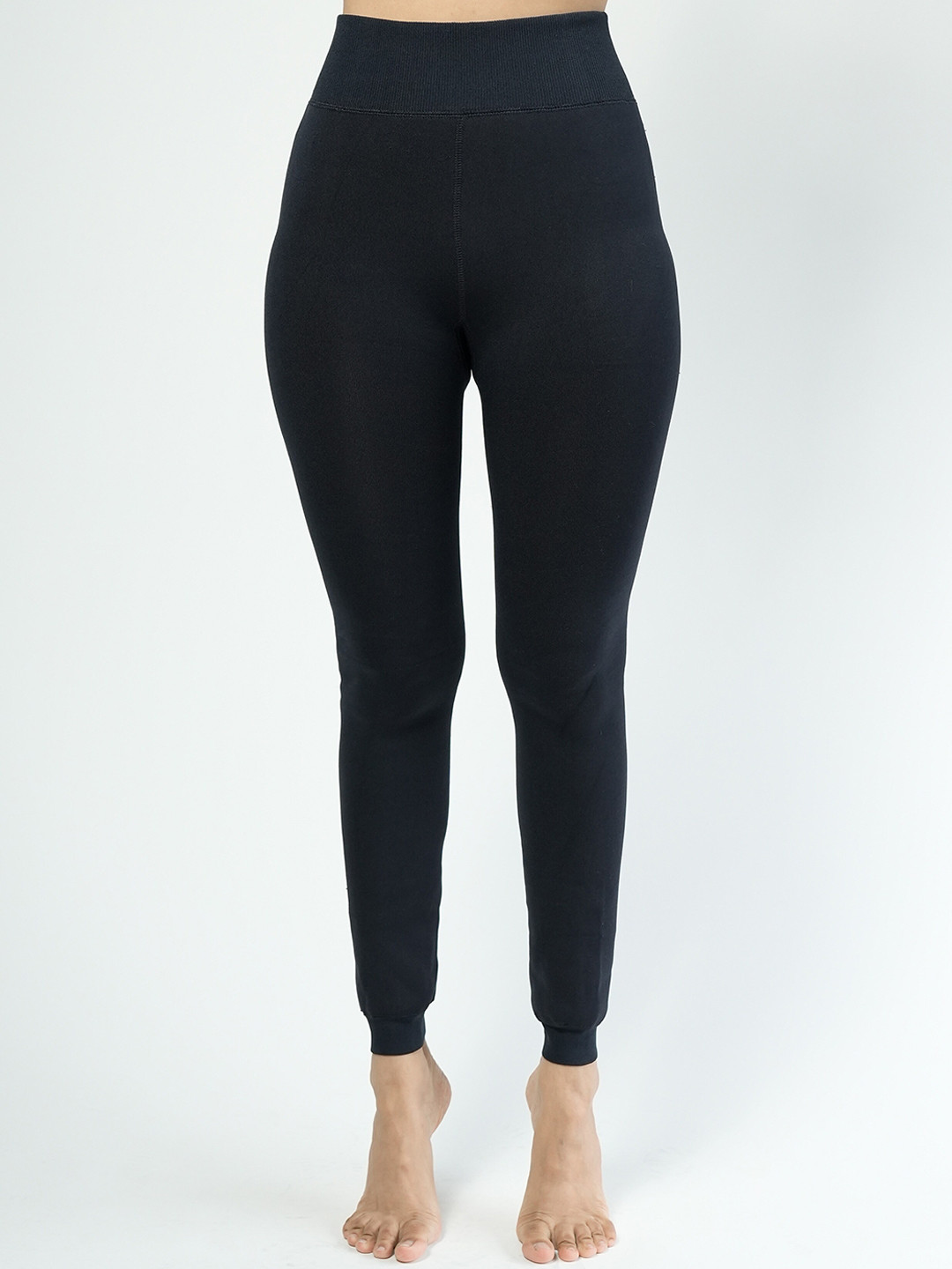 Theater Women Solid Woollen Ankle-Length Fur Tights