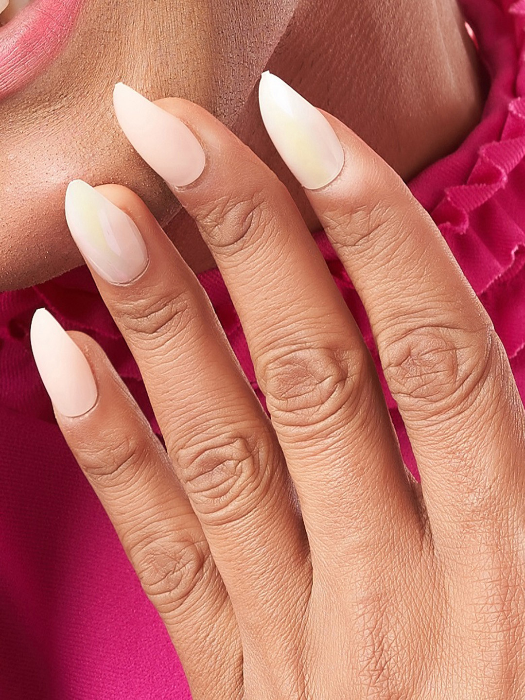 LICK  28 Pcs Reusable Matte Nude Acrylic Nail Artificial Nail Set