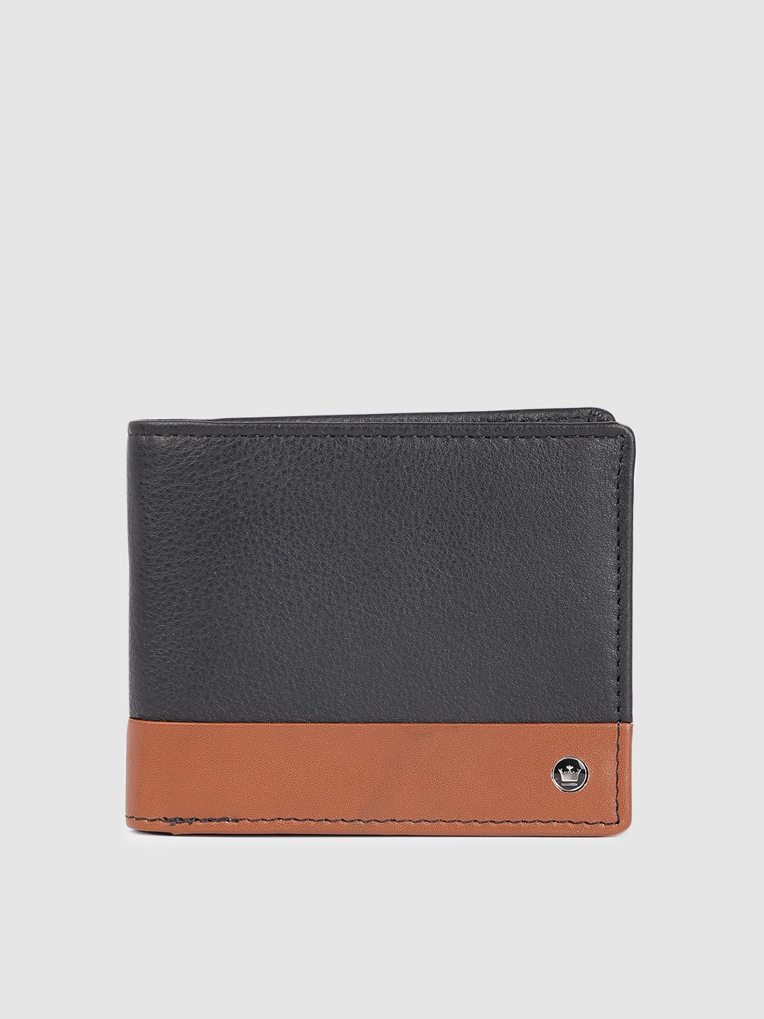Buy LOUIS PHILIPPE Brown Solid Leather Mens Bi Fold Wallet
