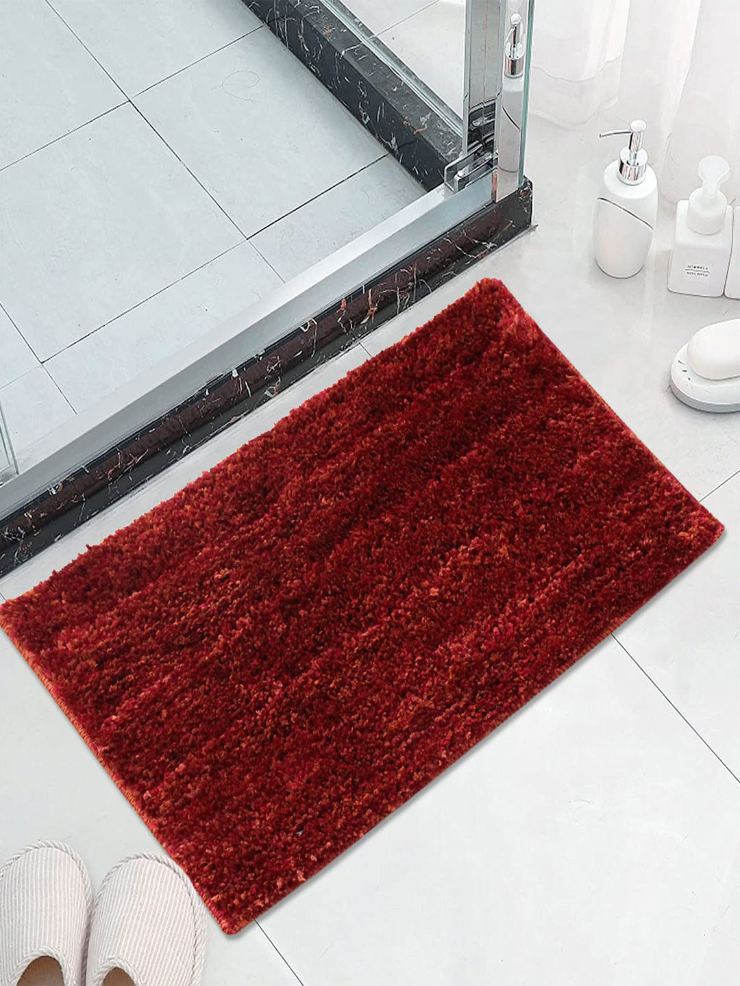LUXEHOME INTERNATIONAL Solid 1600 GSM Microfibre Bath Rug