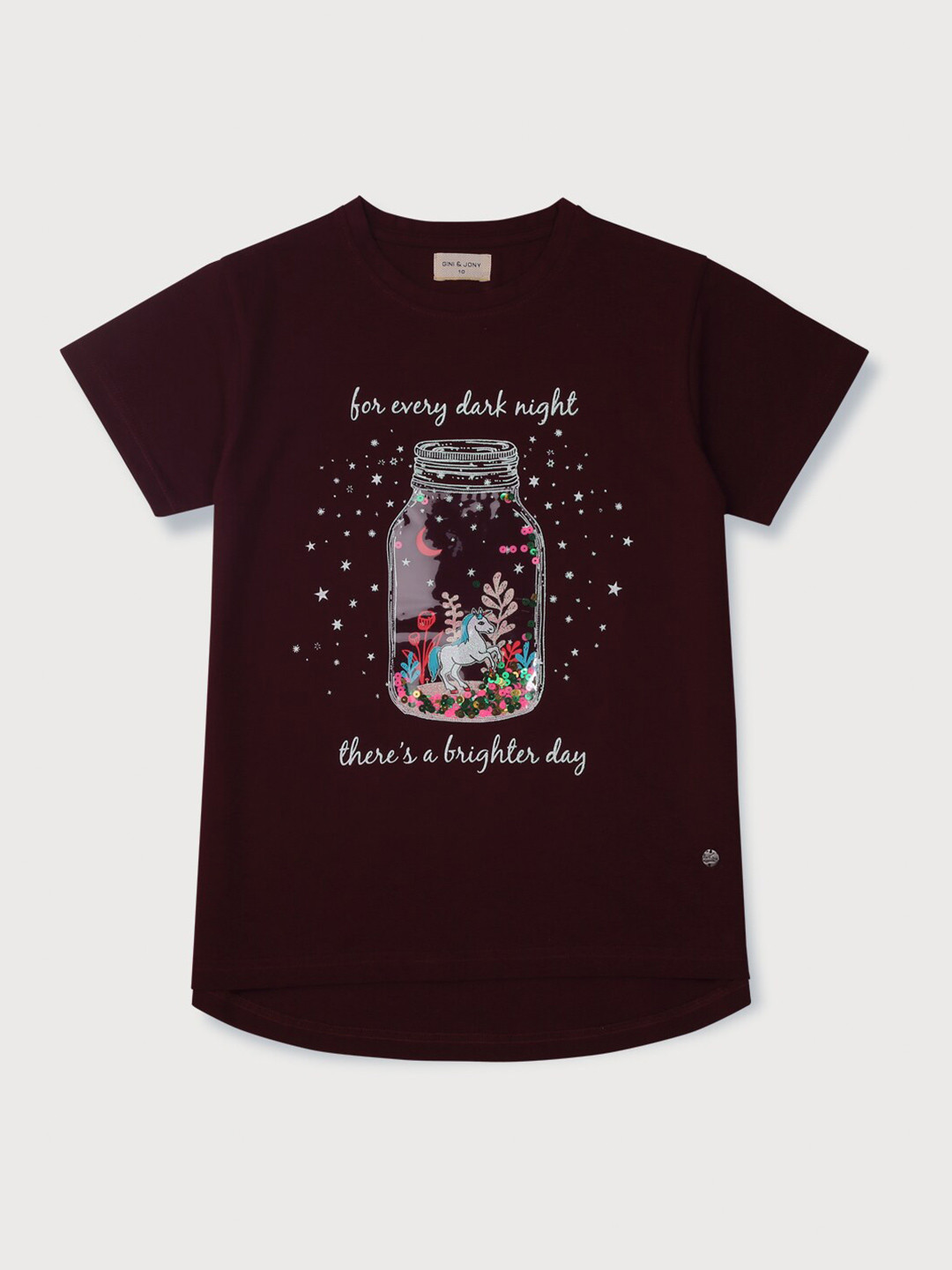 Gini and Jony Girls Printed High-Low Top