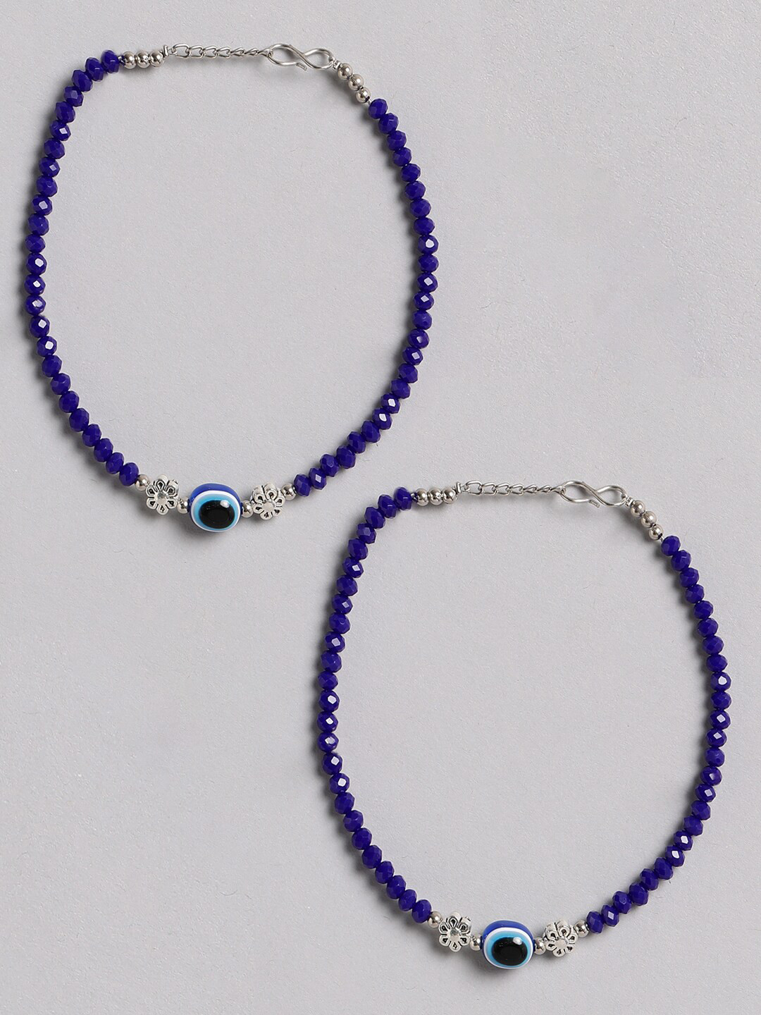 EL REGALO Women Beaded Evil Eye Anklet