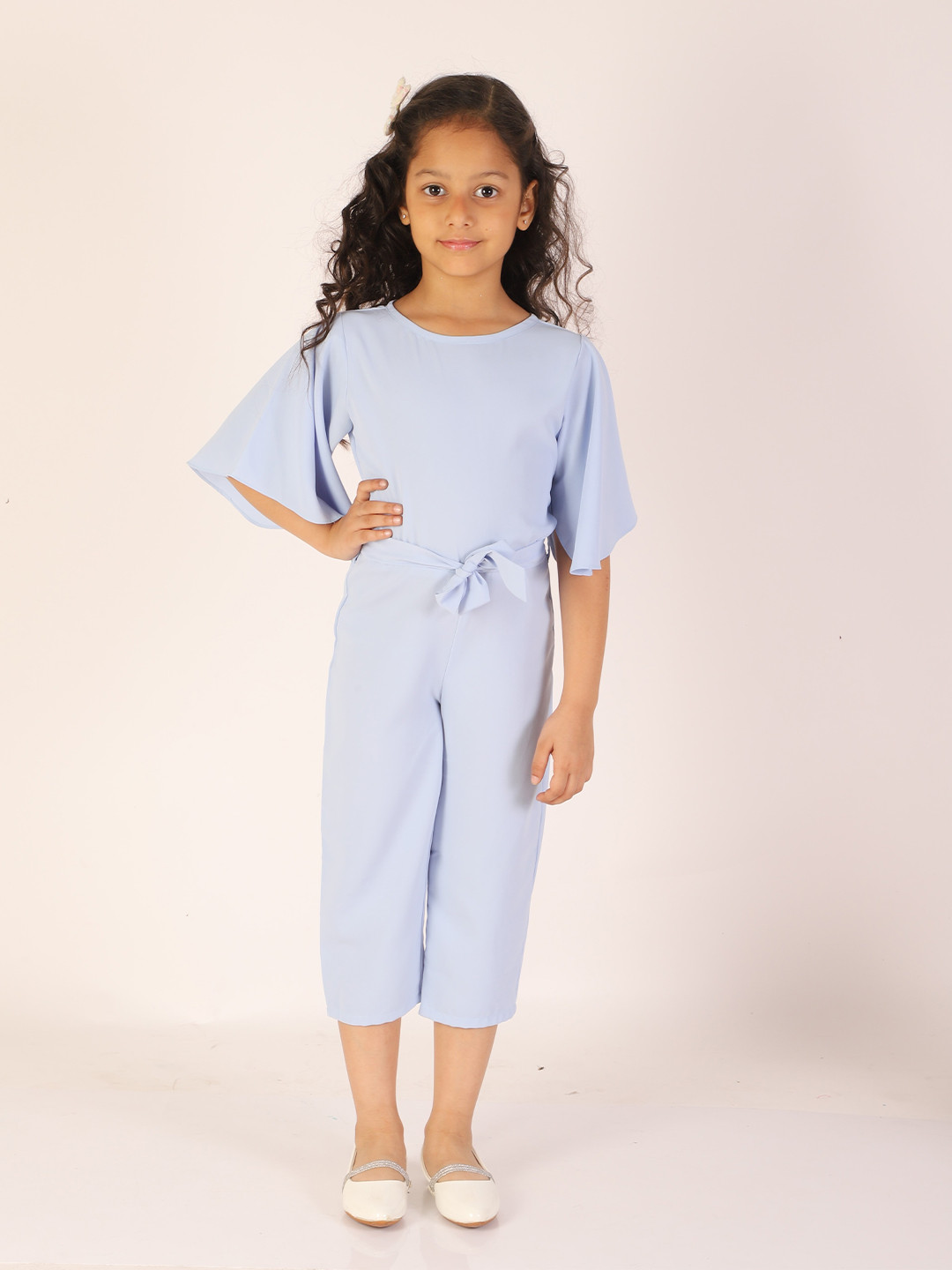 JBN Creation Girls Blue Basic Jumpsuit