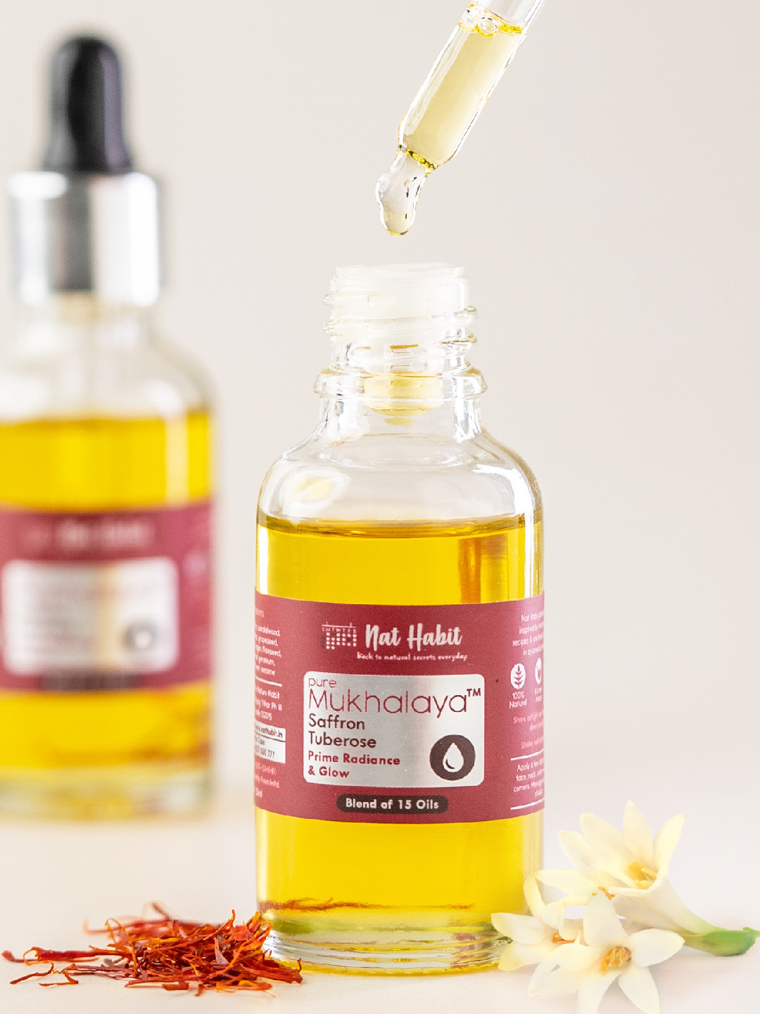 Nat Habit Pure Saffron Tuberose Mukhalaya for Prime Radiance Glow 30 ml