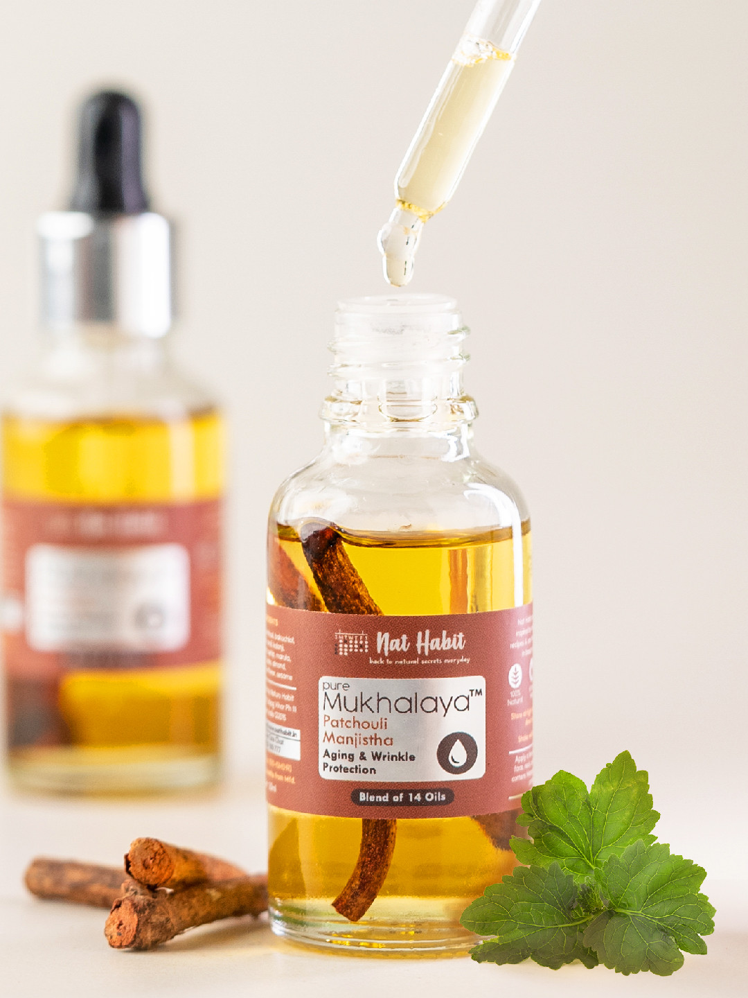 Nat Habit Aging  Wrinkle Protection Pure Patchouli Manjistha Mukhalaya 30 ml