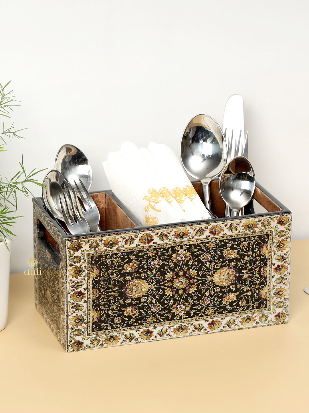 DULI Printed 3 Section Wooden Utility Holders