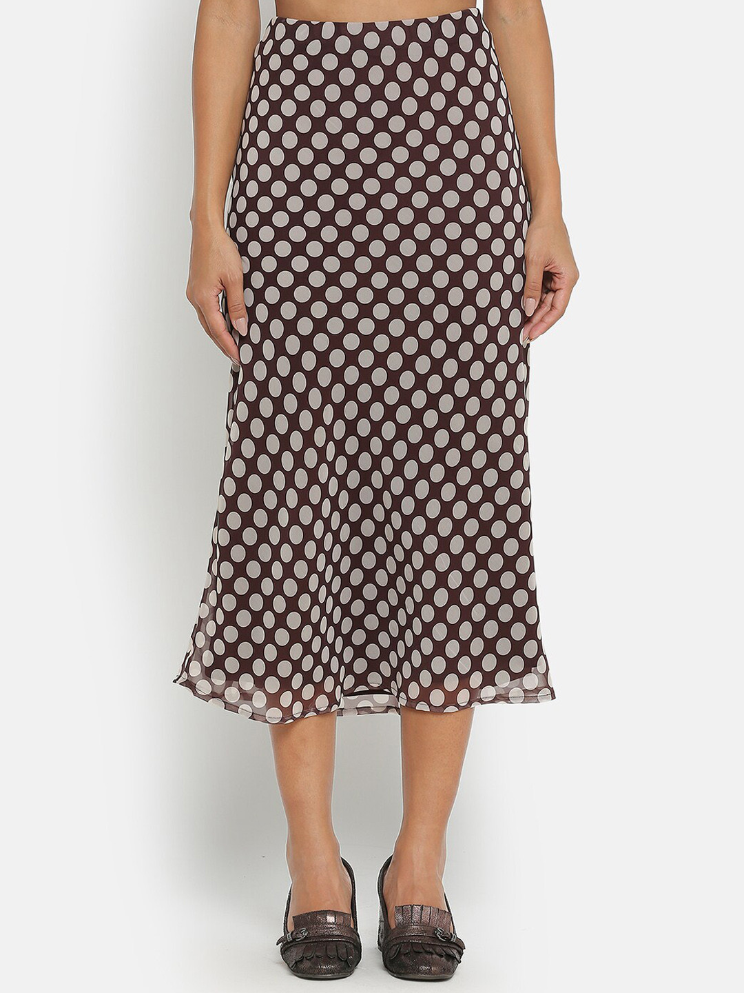 OFFICE & YOU Women Polka Dot Printed Formal Skirts