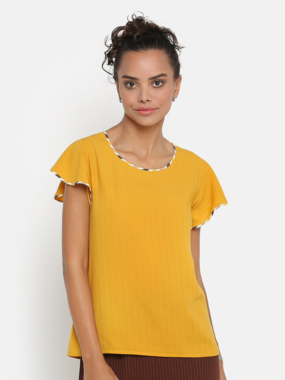 OFFICE & YOU Women Flutter sleeves Formal Top