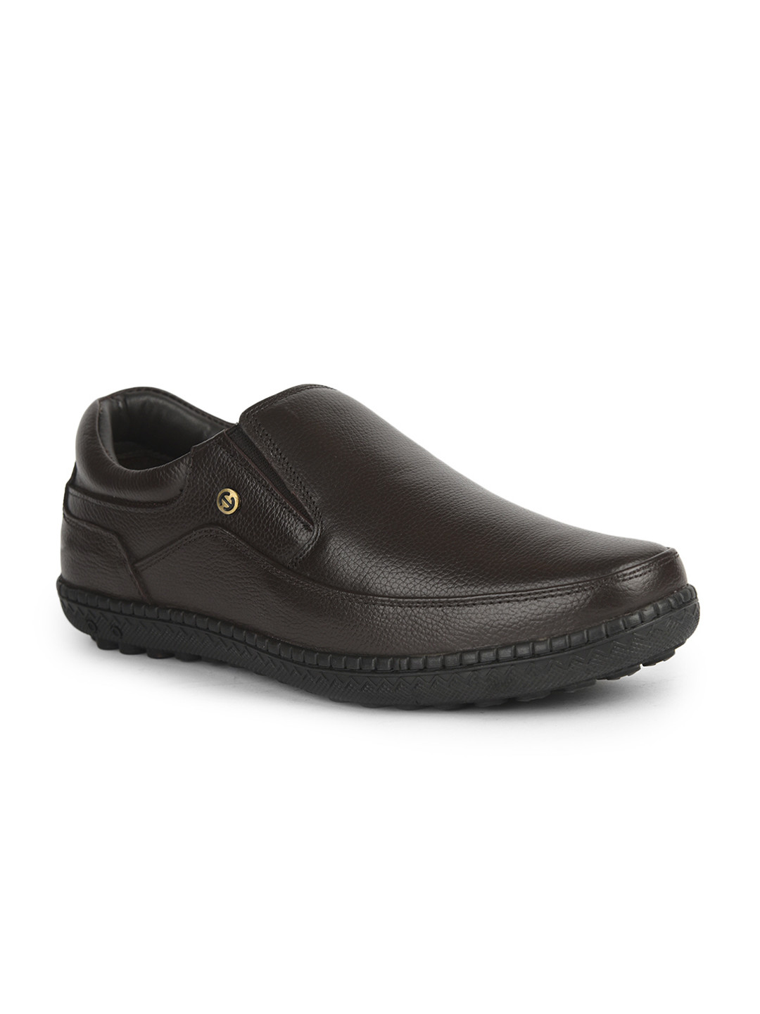 Liberty Men Textured Formal Leather Slip-on Shoes
