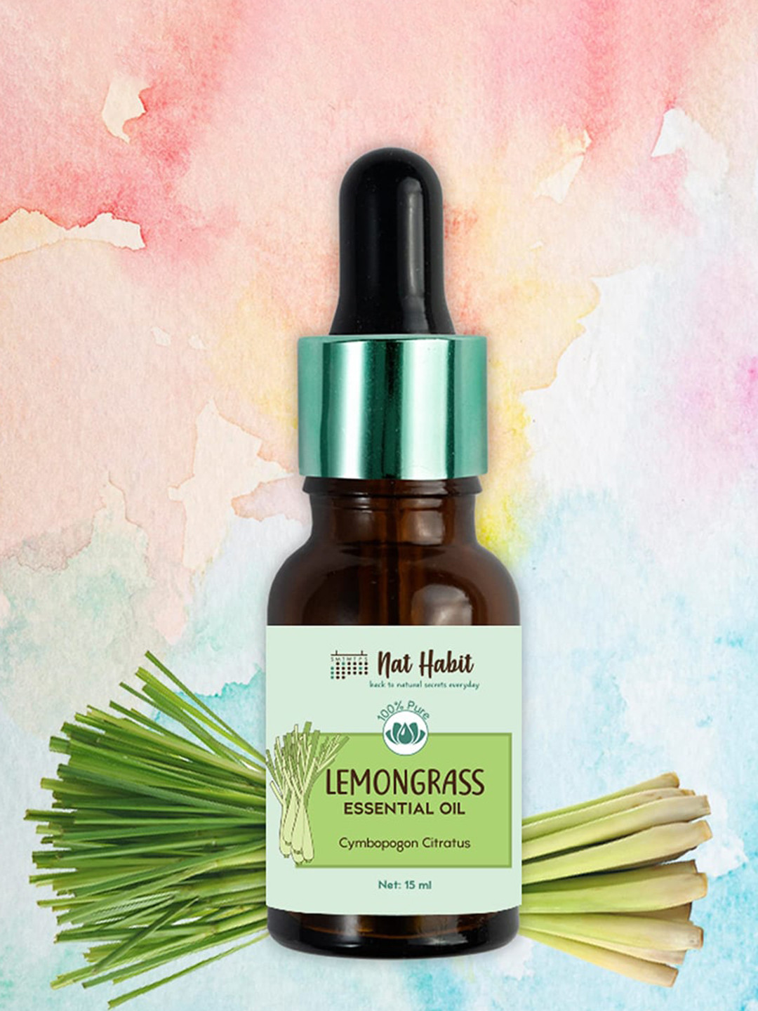 Nat Habit 100% Pure Lemongrass Essential Oil to Treat Acne - 15 ml