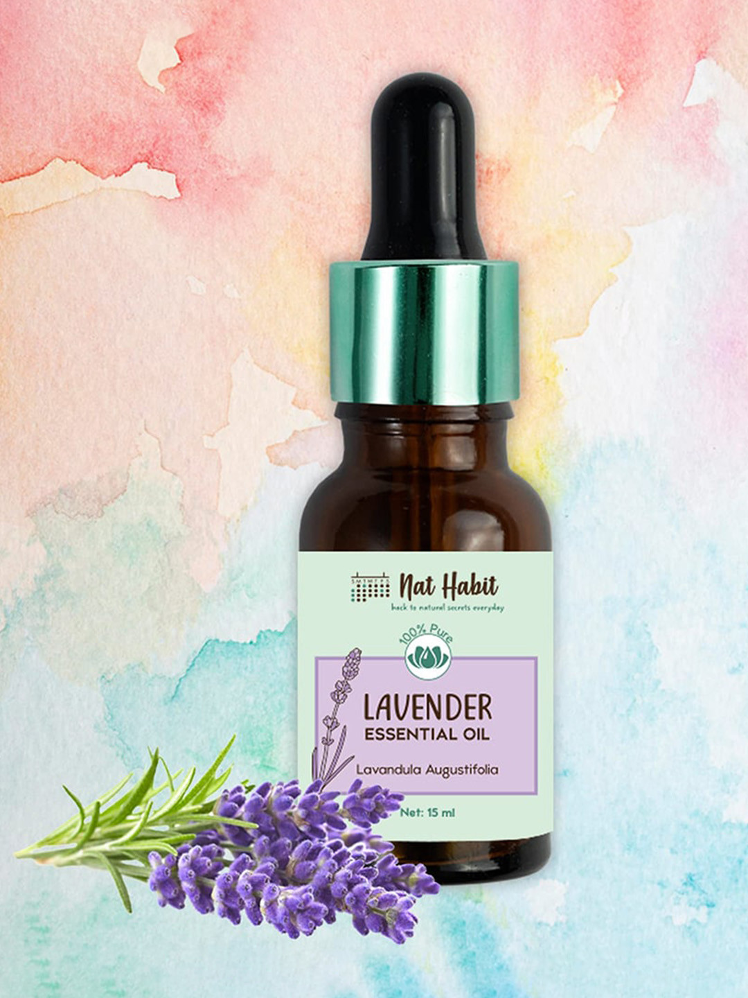 Nat Habit 100% Pure Lavender Essential Oil to Treat Acne - 15 ml