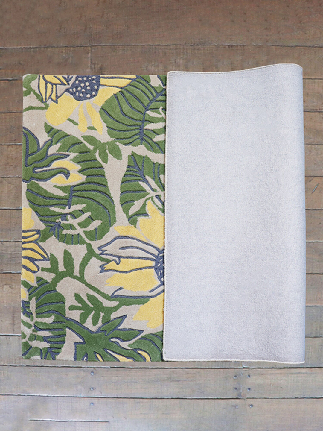 ZEBA Floral Hand-Tufted Pure Woolen Carpets