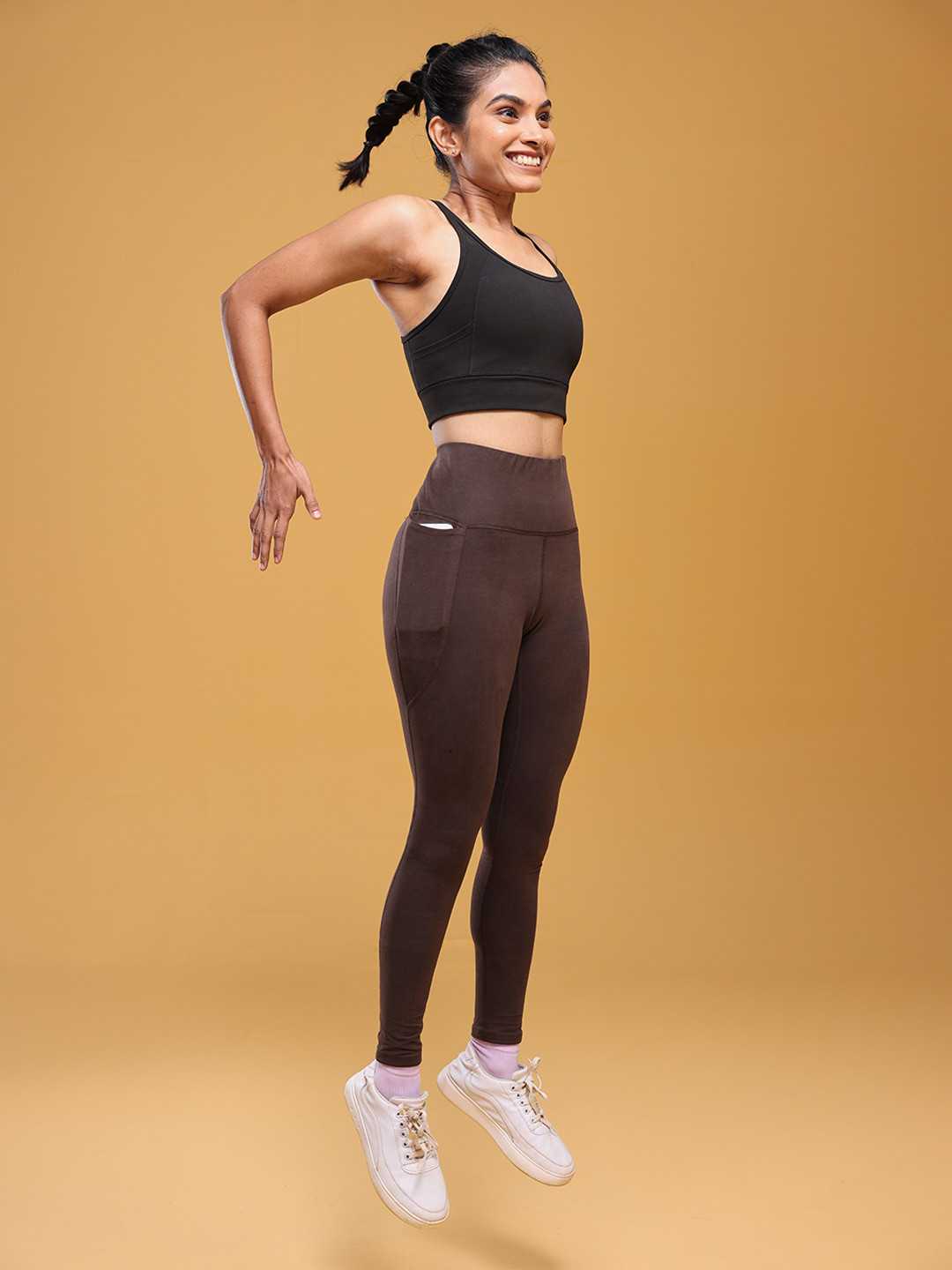 Blissclub Women Lightweight and Breathable Ankle Length Groove-In Cotton Tights