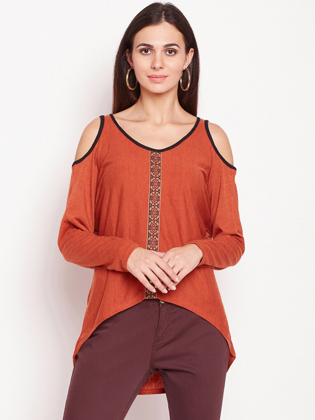 Be Indi Women High-Low Cotton Top