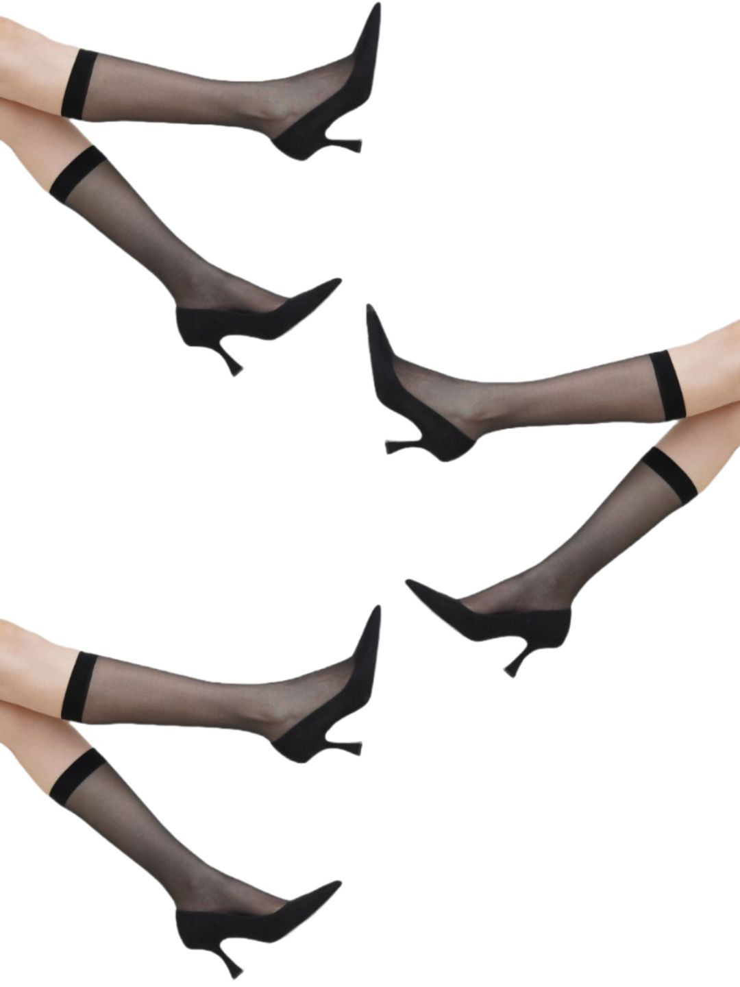 N2S NEXT2SKIN Women Pack Of 3 Solid Stocking Socks