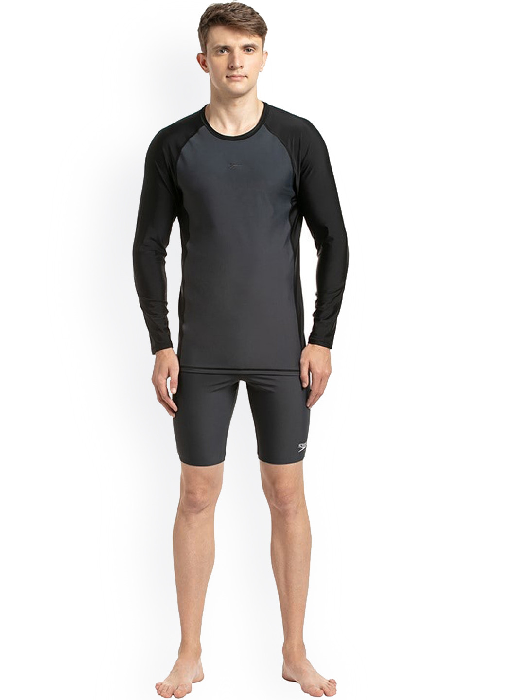 Speedo Men Plus Size Solid Swim T-Shirt