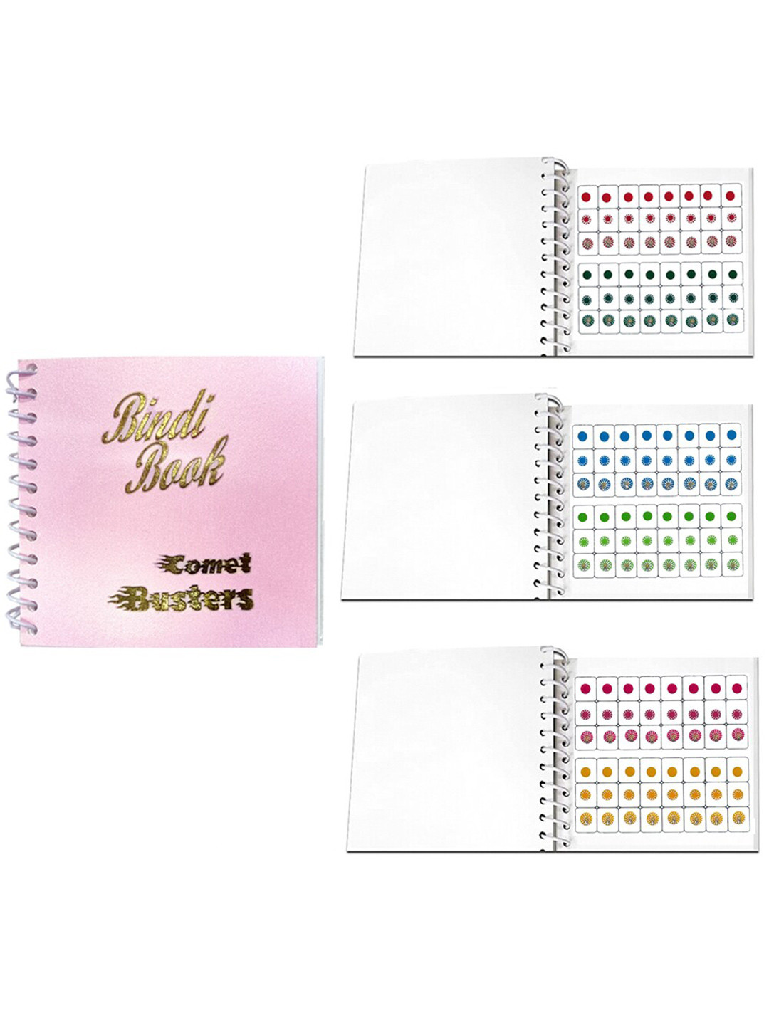Comet Busters Multicolored Handcrafted The Mini Bindi Book 9 - Round Bindis 240