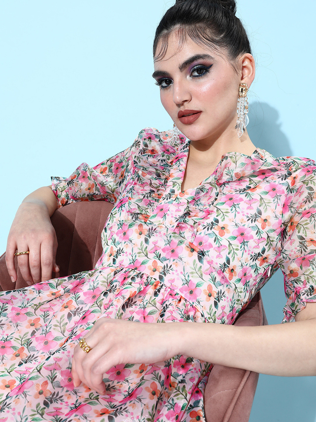 People Floral Mini Dress